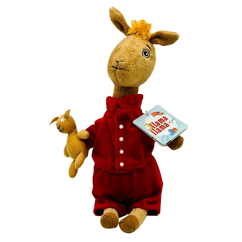 Kids Preferred Llama Mama Baby Plush Red Pajamas 2015 Anna Dewdney 13 inch Tags